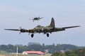 World War II era Boeing B-17 Flying Fortress bomber aircraft Ã¢â¬ÅSally BÃ¢â¬Â G-BEDF Royalty Free Stock Photo